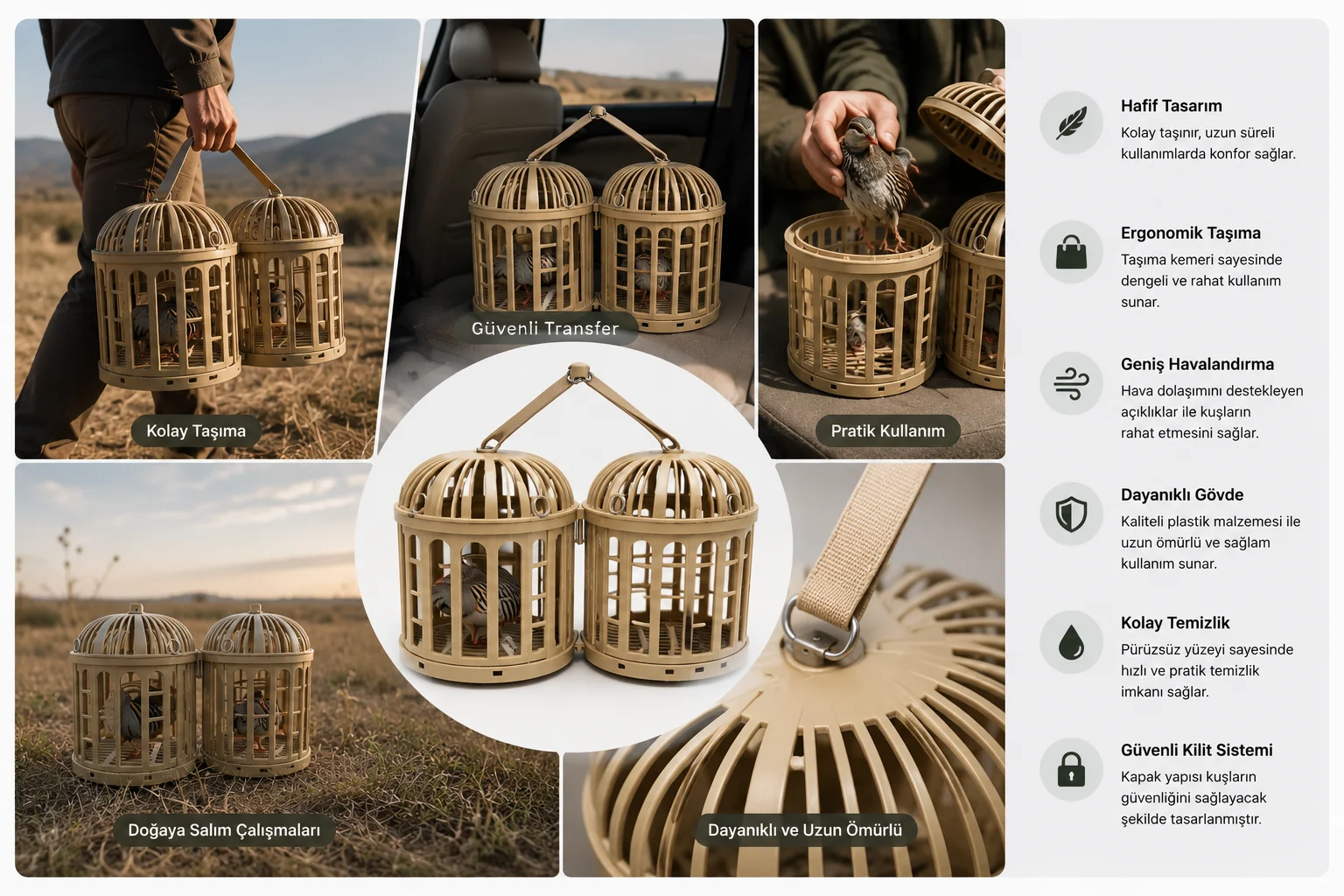 Canlı Keklik Taşıma Kafesi - Görsel 2